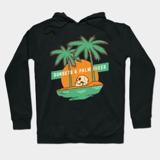 Sunesets palm trees Hoodie